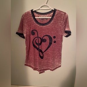 Black Matter Music Note Heart Shirt
